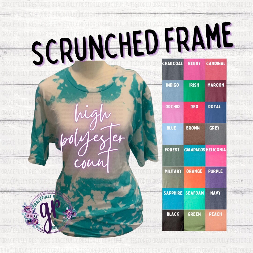 SCRUNCHED FRAME Shirt Blank Bleached Shirts for Vinyl Etsy