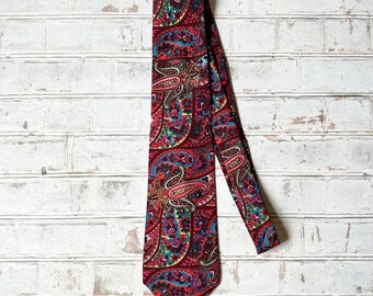 Paisley Pink Neon Silky Men’s Necktie