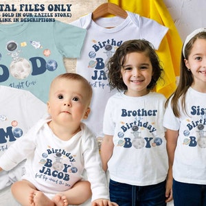 Outer Space Birthday FAMILY Shirt Digital Designs-Corjl-First Trip around the Sun-Two the Moon-Out of this world-First Birthday-AnyAge-A198