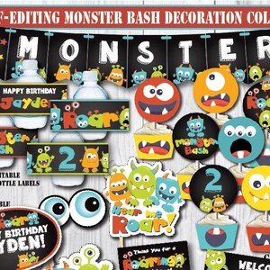 Monster Birthday Decorations Little Monsters Birthday Party Etsy 日本