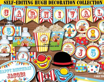 Carnival PRINTABLES Party INSTANT DOWNLOAD by Love the Day - Etsy