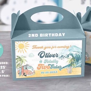 Insgesamt Zwei-Bular 2 Surfing Geburtstag Giebel Box Label-Corjl-Bevorzugung Box-Surf Up-Twobular-Schwimmbad-Surf-Beach Surfen Geburtstag Zweit NUR-A195