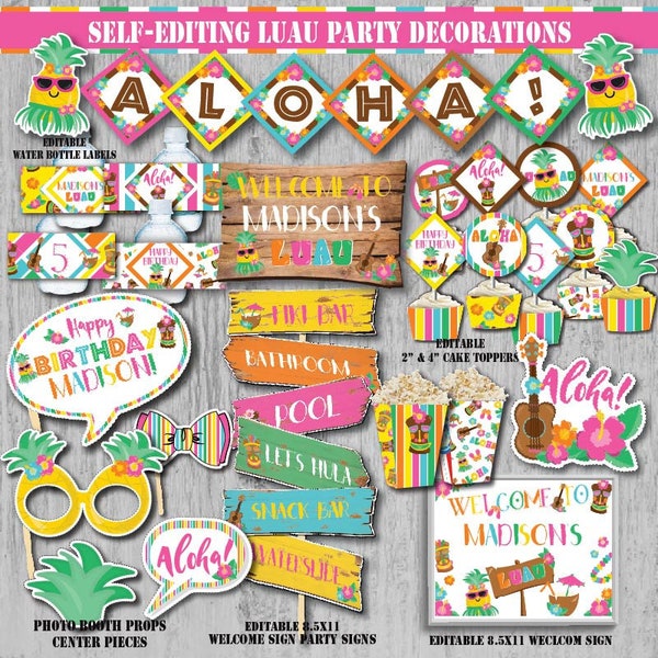 Luau Party Decorations - Etsy