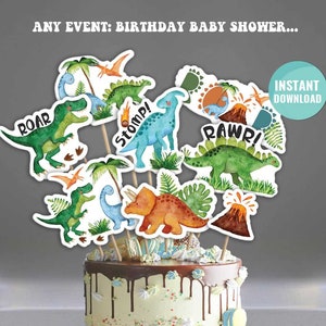 Dinosaur 1st Birthday Decorations | 10 Pcs Green Honeycomb Centerpieces | Wild One Party Table Decor