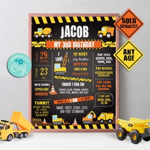 Construction Birthday Invitation-Self Edit w corjl-Construction Party Invite-under Construction Party-Dump Truck-First Birthday-AnyAge-A103 image 8