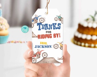 Dirt Bike Party Favor Tags: Birthday Decoration (Digital Download)