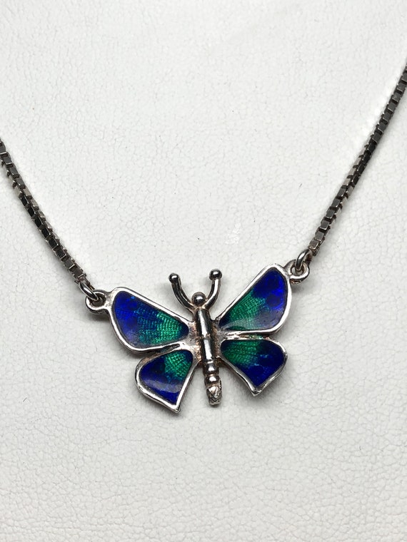 Green Butterfly Chain Neckpiece
