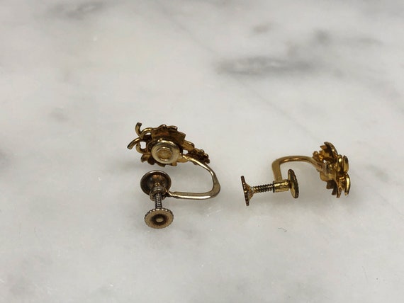 Black Hills Tri Color Gold Grape Cluster Earrings… - image 5