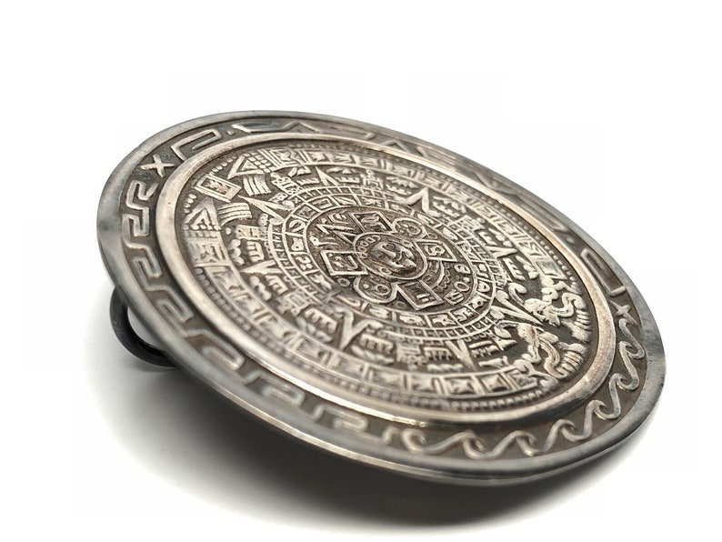 Mayan Calendar Round Pendant Brooch Combo Sterling Silver - Etsy