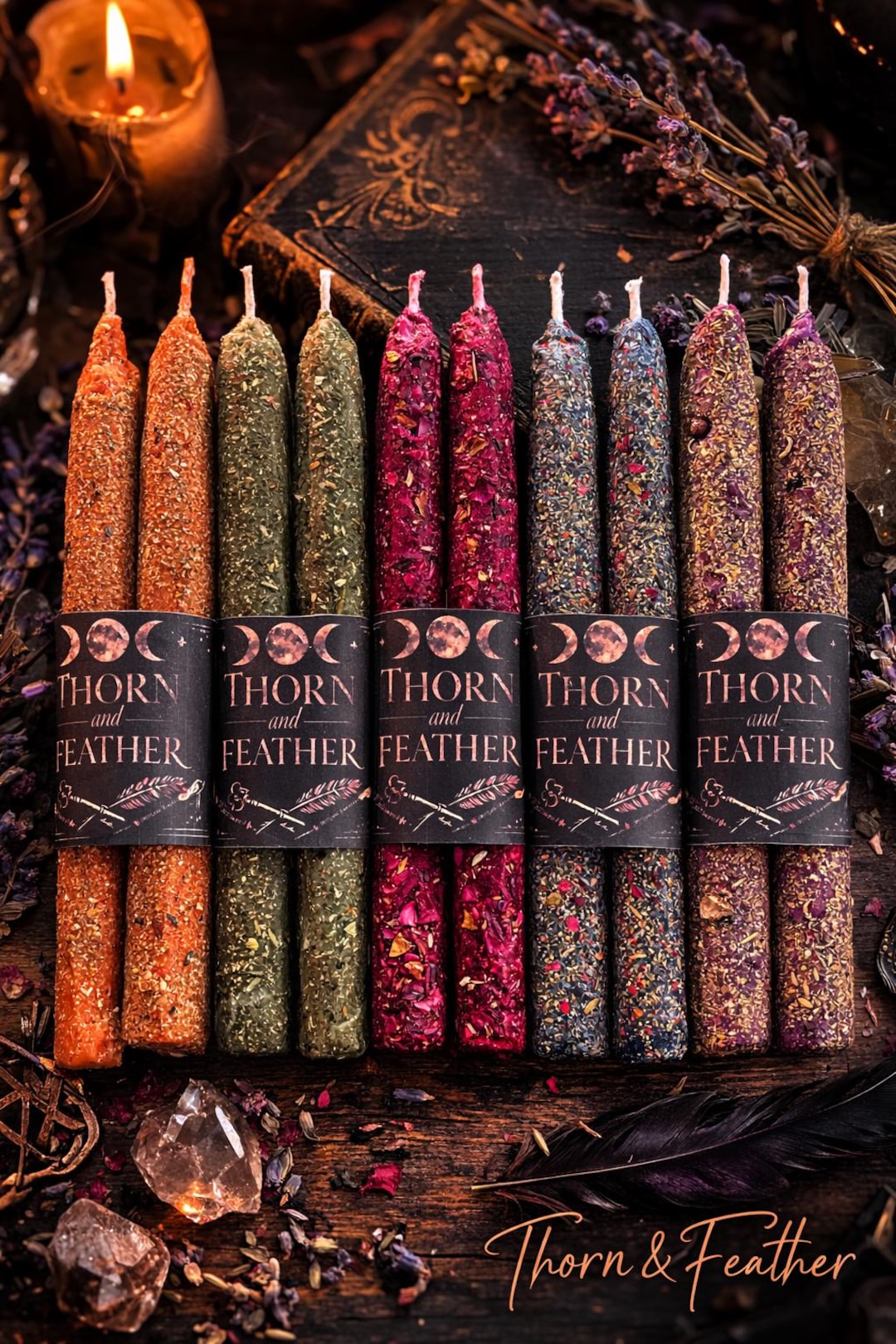 Perfect Candles For Ritual Ritual Candles Hand Rolled With Intention With Keepsake Match Tin - Etsy