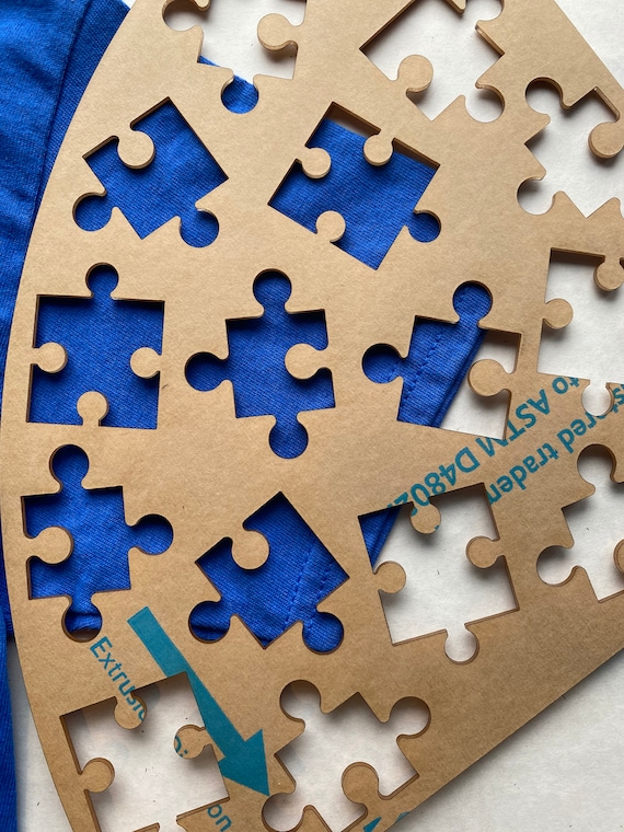 Reusable Acrylic Bleaching Sleeve Stencil Puzzle Pieces