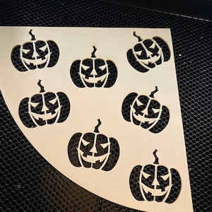 Halloween Reusable acrylic bleaching sleeve stencil Jack o lantern