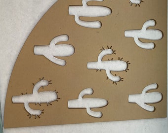 Reusable acrylic bleaching sleeve stencil large tropical leaves