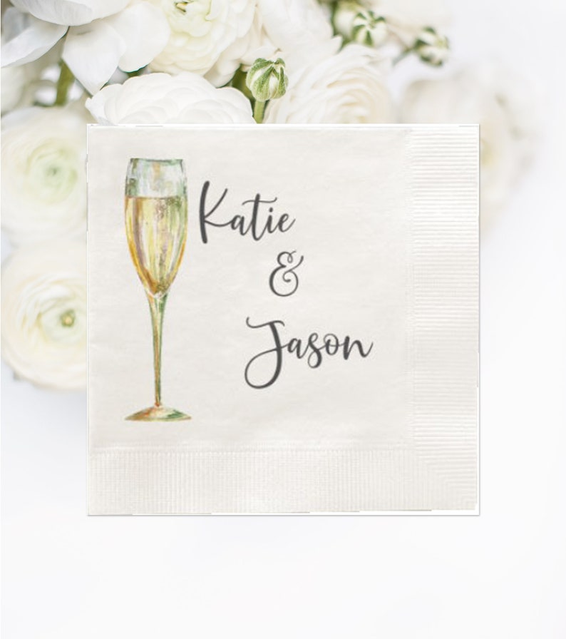 Personalized Napkins 100 Personalized Cocktail Napkins Etsy