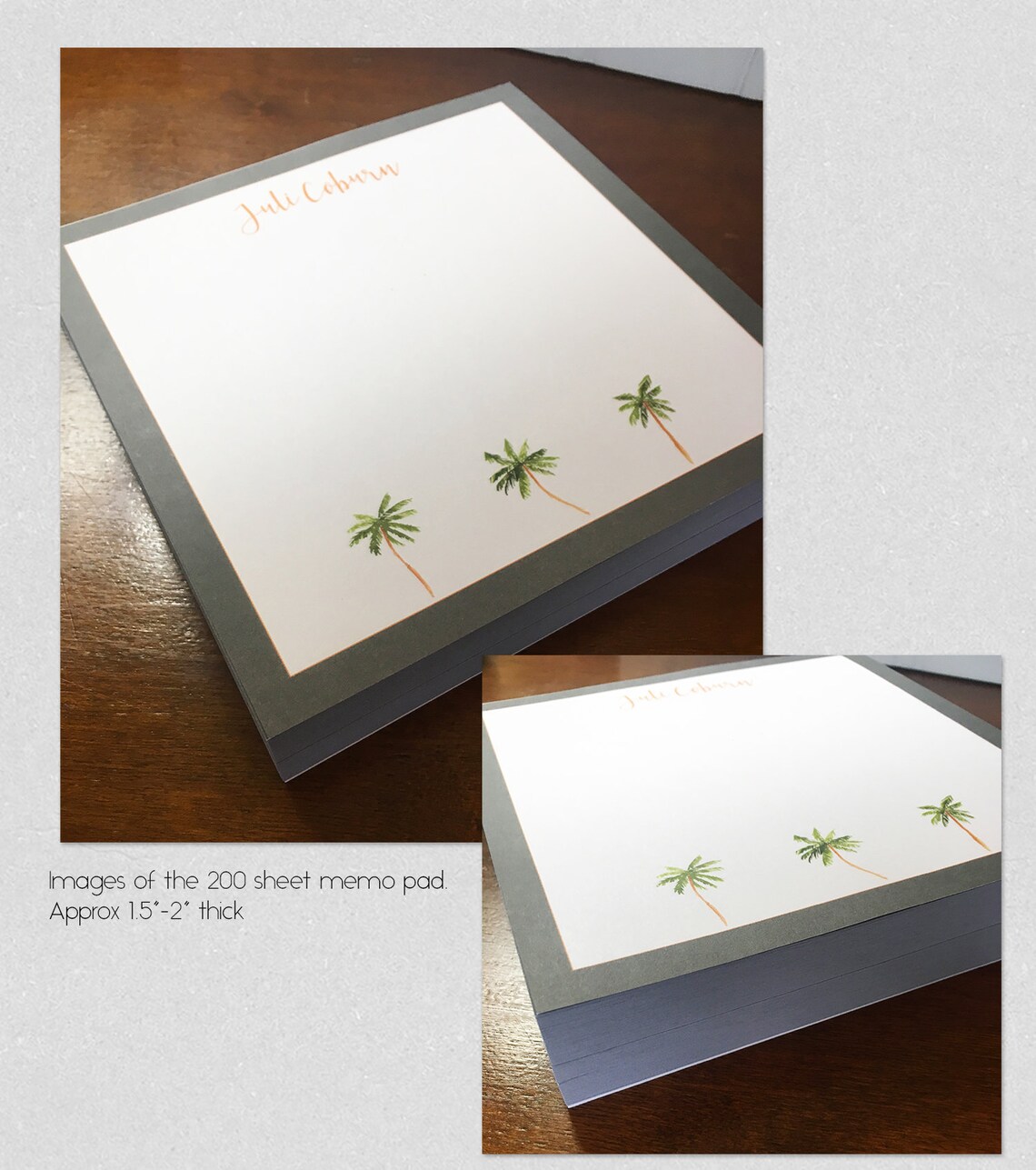Palm Tree Note Pad Personalized Note Pad Square Memo Pad - Etsy.de