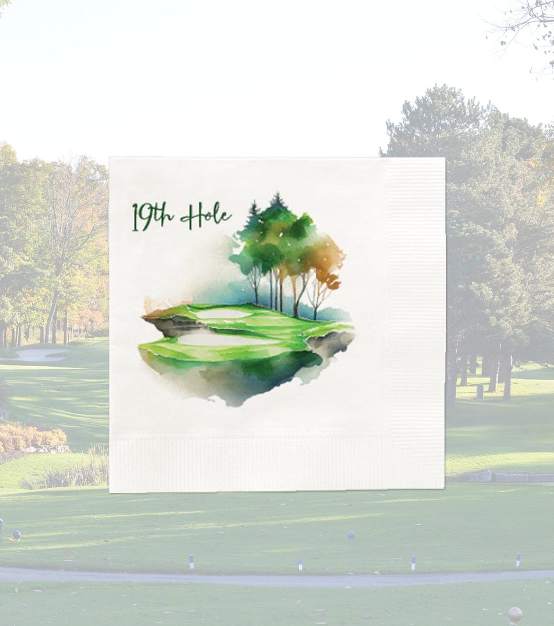 Golf Napkins, 100 Personalized Golf Napkins, 19th Hole Napkins, Golf