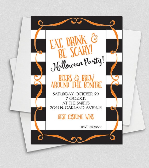 Druckbare Halloween Party Einladung Bedruckbare Herbst Etsy