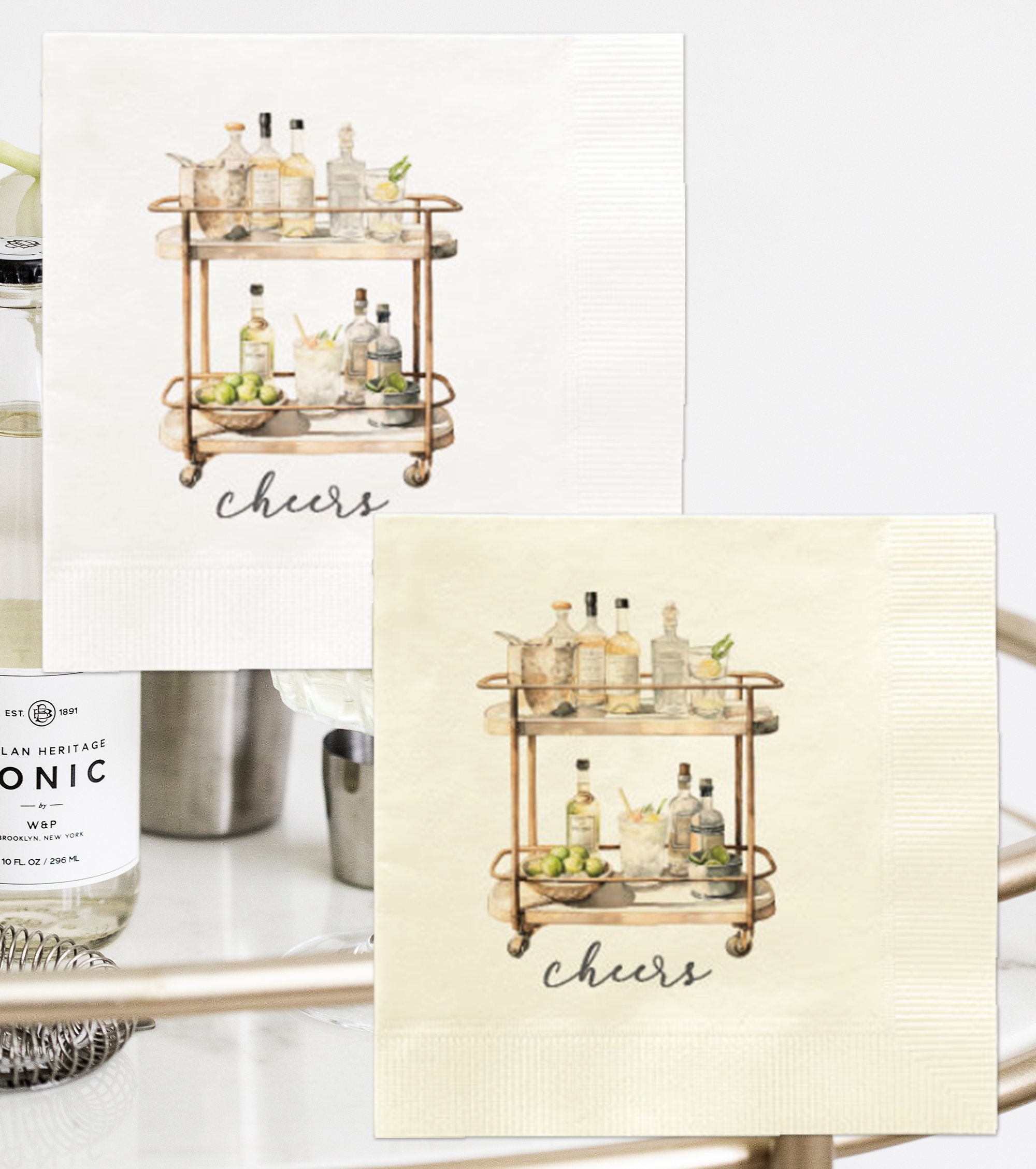 Stock the Bar Invitation, Couples Shower Invitation, Bar Cart Invite ...
