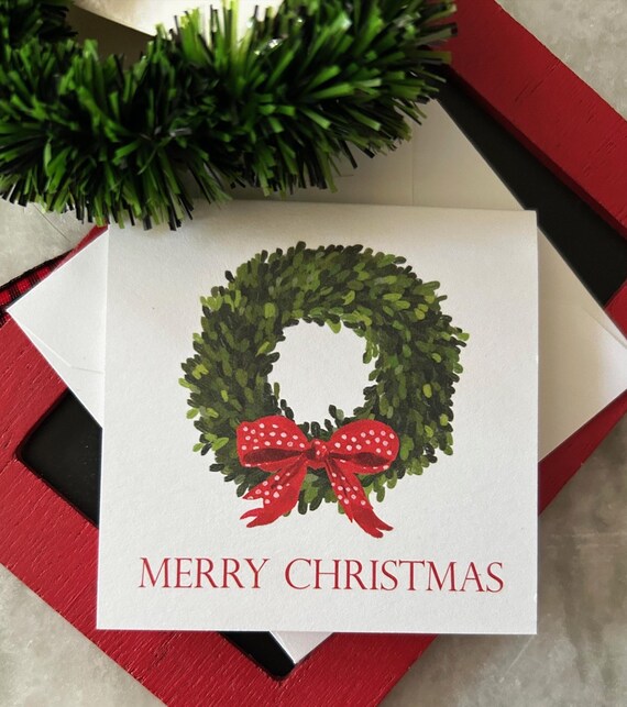 Wreath Holiday Enclosure Card Wreath Holiday Enclosure Card