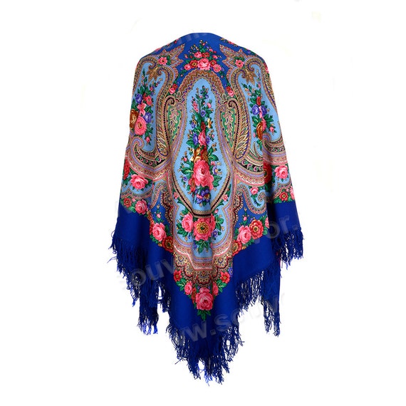 Exclusive Russian shawl Pavlovo Posad 100% original russian | Etsy
