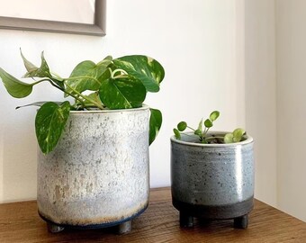 Blue Gradient Ceramic Footed Planter Pots