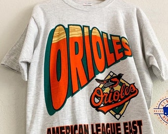 Vtg 1988 Baltimore Orioles T-shirt Orange XS/S 80s MLB Team 