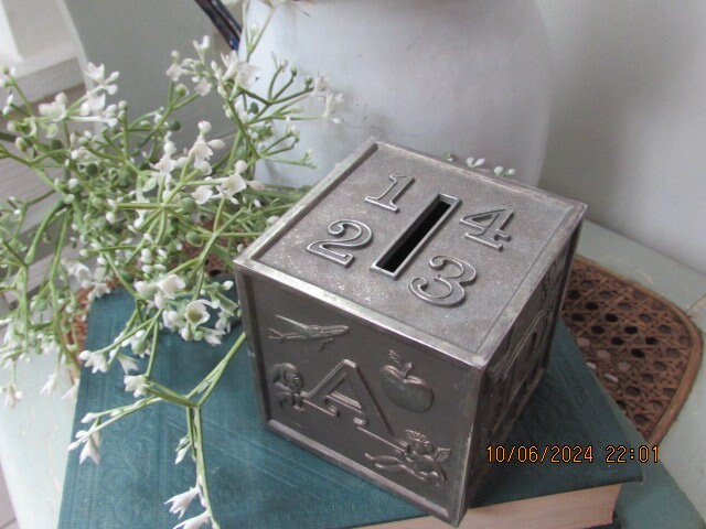 SILVER PLATED PIGGY BANK