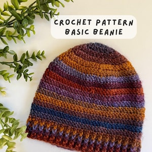 Crochet Pattern Basic Beanie