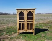 Double Old Fashion Screen or Vintage Advertising Tin Pie Safe Jelly Cabinet