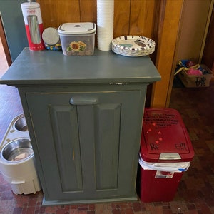 Primitive Trash Bin / Tilt Out / Raised Panel Door image 4