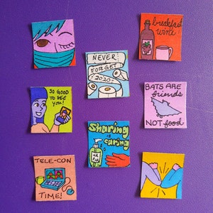 Quarantine 2020 Hand-Drawn Doodles Digital Download