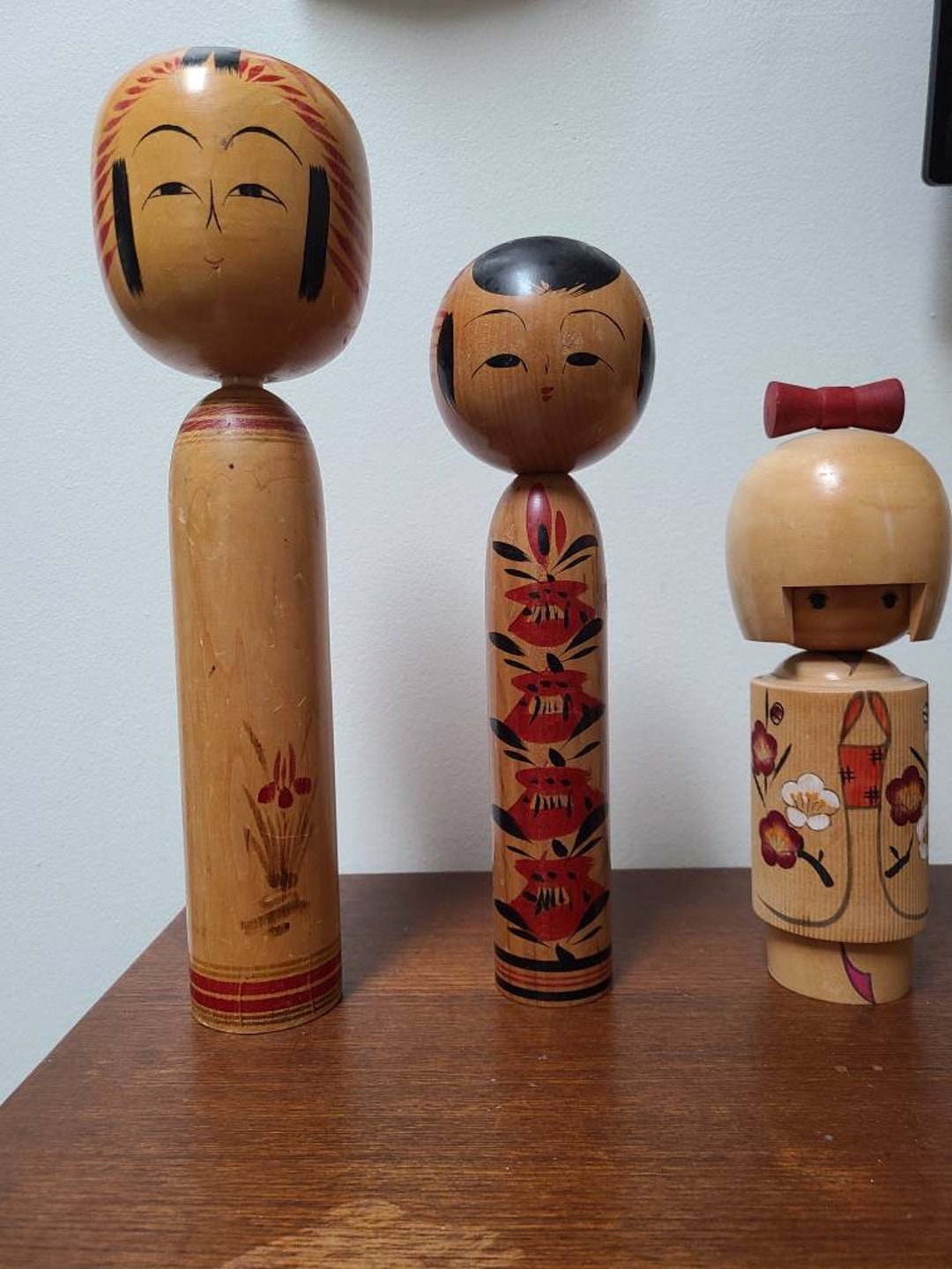 Kokeshi Dolls Japanese Wood Dolls Vintage Wood Dolls Etsy