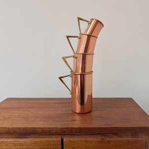 Vintage Copper Measuring Cups Mid-Century cooking utensils cottage core kitchen french country kitchen