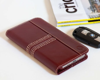 The Extra Cover – Italian Leather Folio Phone Case | Cricket Inspired Phone Wallet | Slim Protective