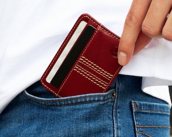 The Slip – Premium Italian Leather Cricket Cardholder | Personalised Wallet | Gift for Him