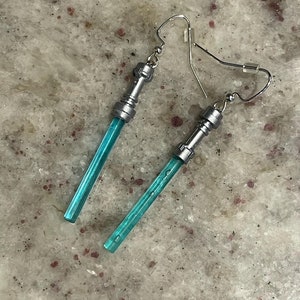 Lego Blue Lightsaber Earrings for any Jedi