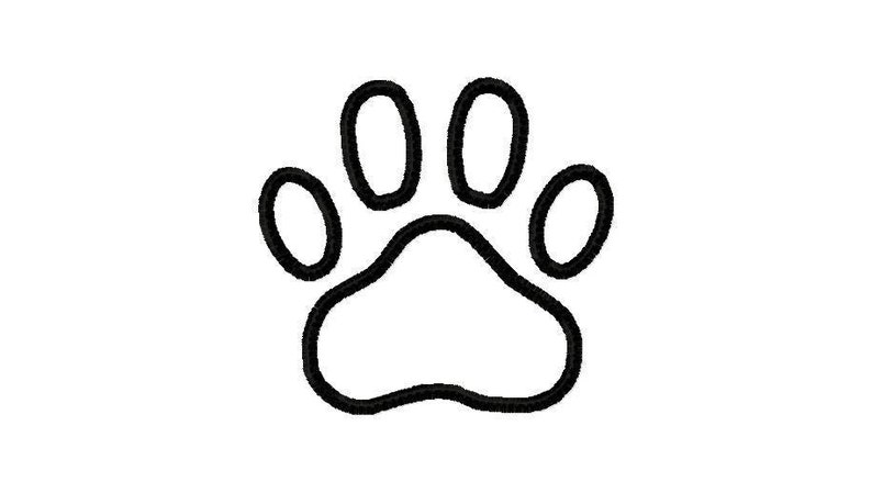 Dog Paw Applique embroidery design in 9 formats instant | Etsy