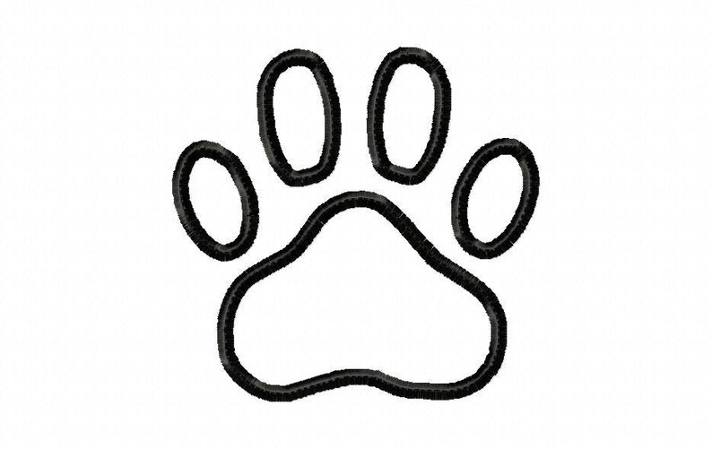 Dog Paw Applique embroidery design in 9 formats instant Etsy