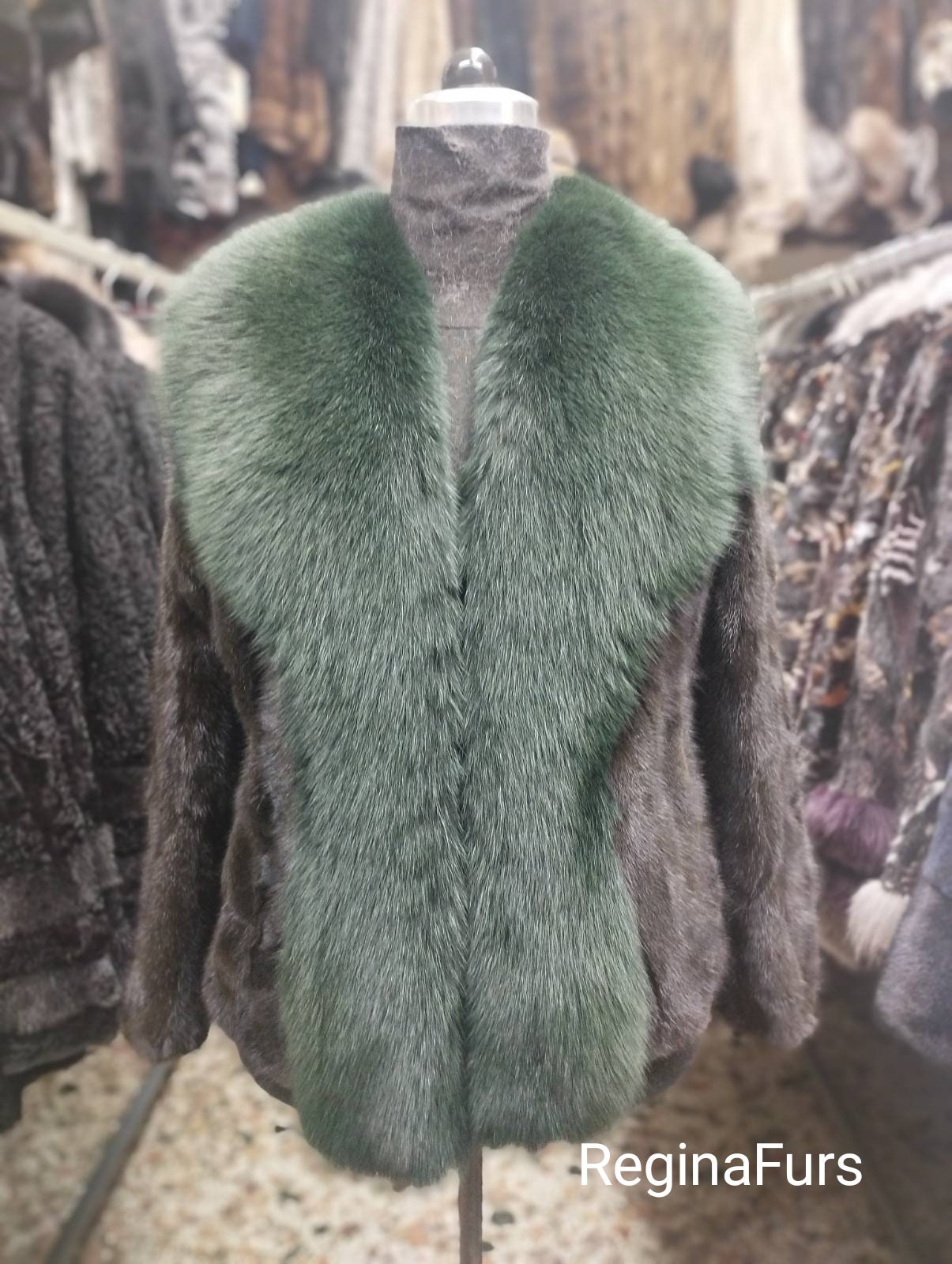 Green mink coat clearance
