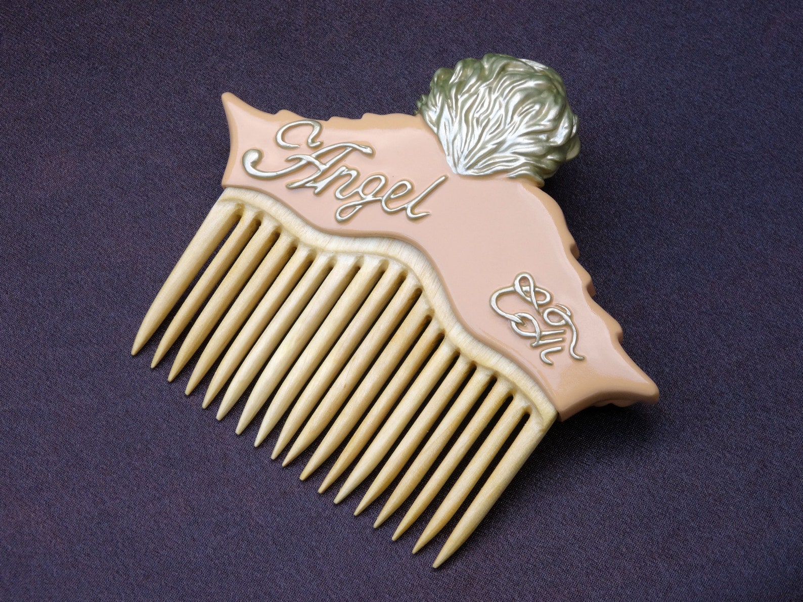 Wooden comb hair Hair accessories of wood Angel comb Wooden Etsy