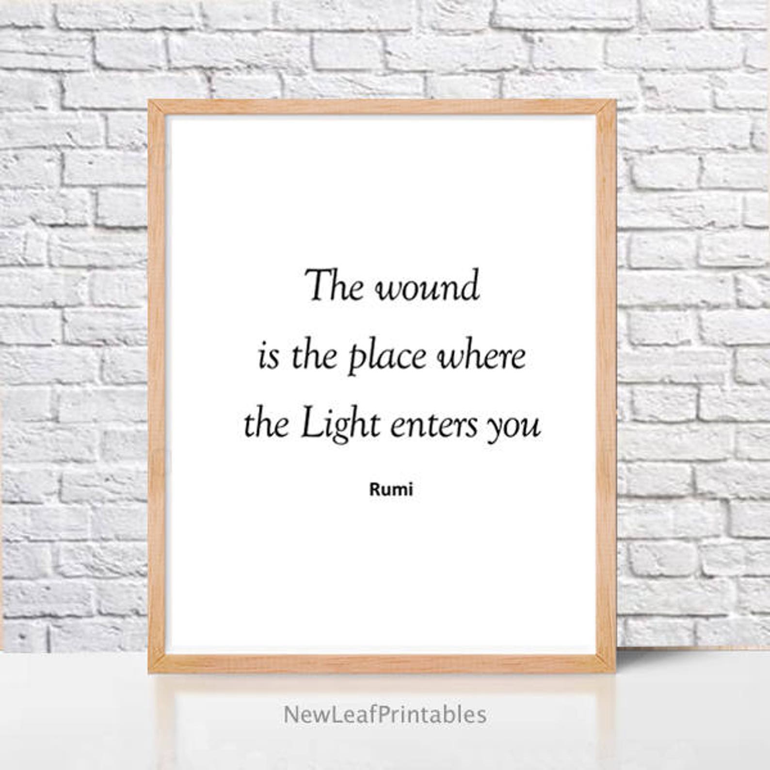 rumi-printable-quote-the-wound-is-the-place-where-the-light-enters-you