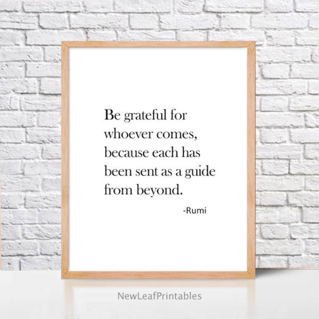 Printable Rumi Quote, Printable Wall Art Prints, Instant Download Wall ...