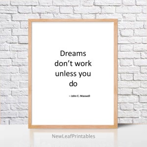 Printable quotes,John C. Maxwell quote,inspirational,motivational,Wall Art Print,Black and White quote Art,Instant Download,digital download
