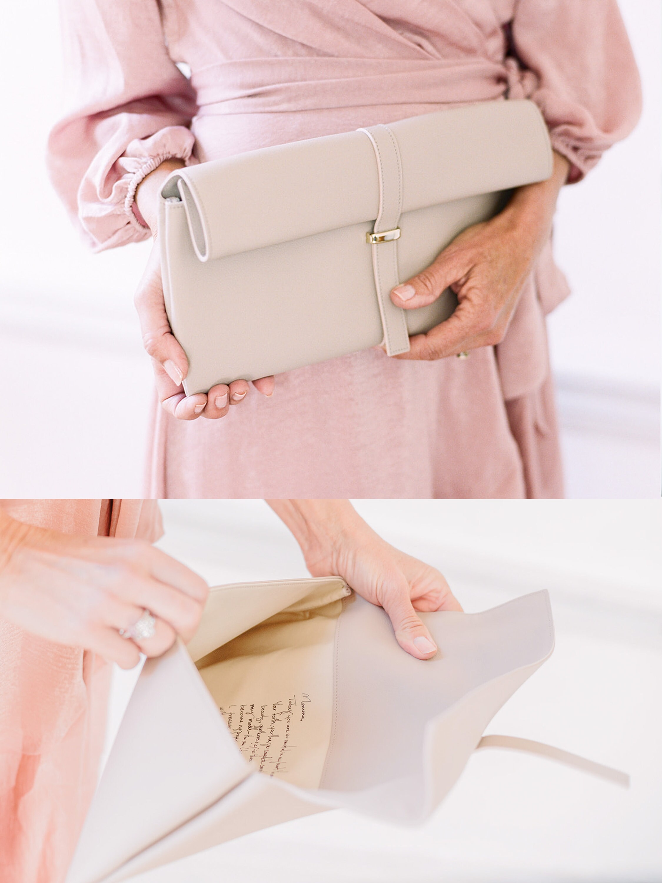 Faith pink deals clutch bag