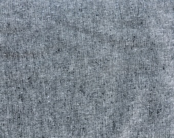 Essex-Robert Kaufman-Yarn Dyed Linen Cotton Blend-Black Fabric