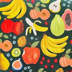 Orchard-Fruit Stand-Hunter Canvas Fabric-Rifle Paper Co-Cotton+Steel-RP1200-HU4C