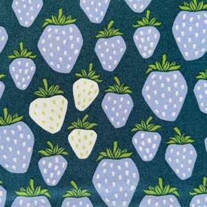 Under the Apple Tree Queen of Berries California Blue Fabric Loes Van Oosten Cotton + Steel Quilting Cotton LV500-CB4