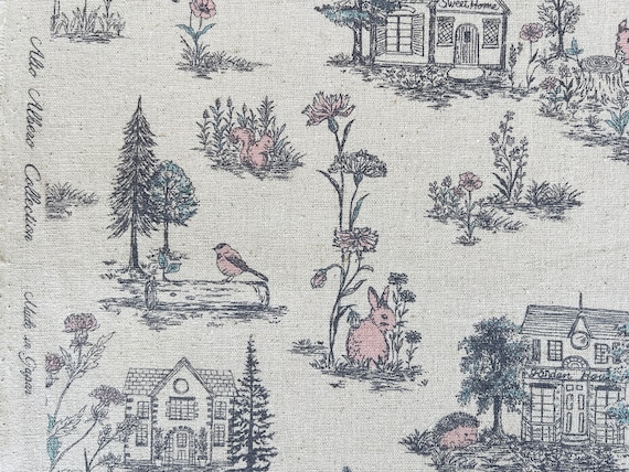 Forest Animals Fabric: Japanese Cotton Sheeting