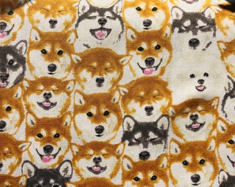 Chien - chien husky - tissu japonais - Kokka - tissu en coton Oxford - YKA-76070