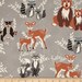 AGF Fabric Oh,hello Fog from hello bear, raccoon , owl, deer by Bonnie Christine HBR-4430.Choose your cut.